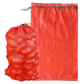 1 Bushel (50 lb) Red Tubular Mesh Bag - 21" x 32" Pack of 300