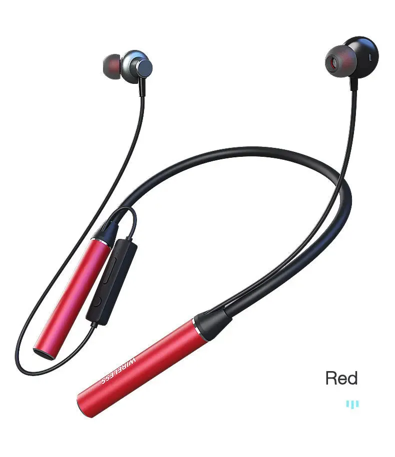 180 Hour Endurance Bluetooth Bass Stereo Wireless Neckband Earphones with Mic