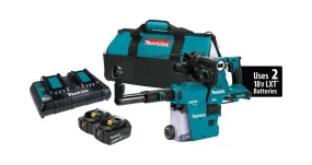 2021 Makita 36V (18V X2) LXT® Brushless 1-1/8" AVT® Rotary Hammer Kit, accepts SDS-PLUS bits w/ HEPA Dust Extrac