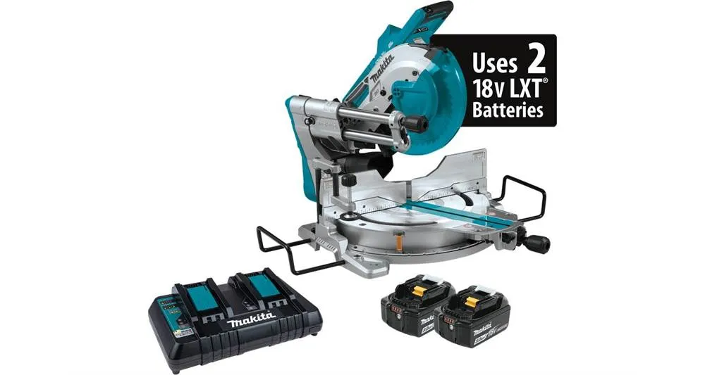 2021 Makita 36V (18V X2) LXT® Brushless 10" Dual-Bevel Sliding Compound Miter Saw Kit, AWS® and Laser (5.0Ah) (X