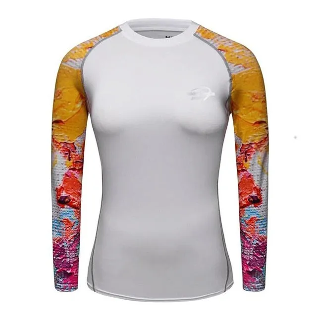 3D Print Muscle Compression Tight Long Sleeve Shirt