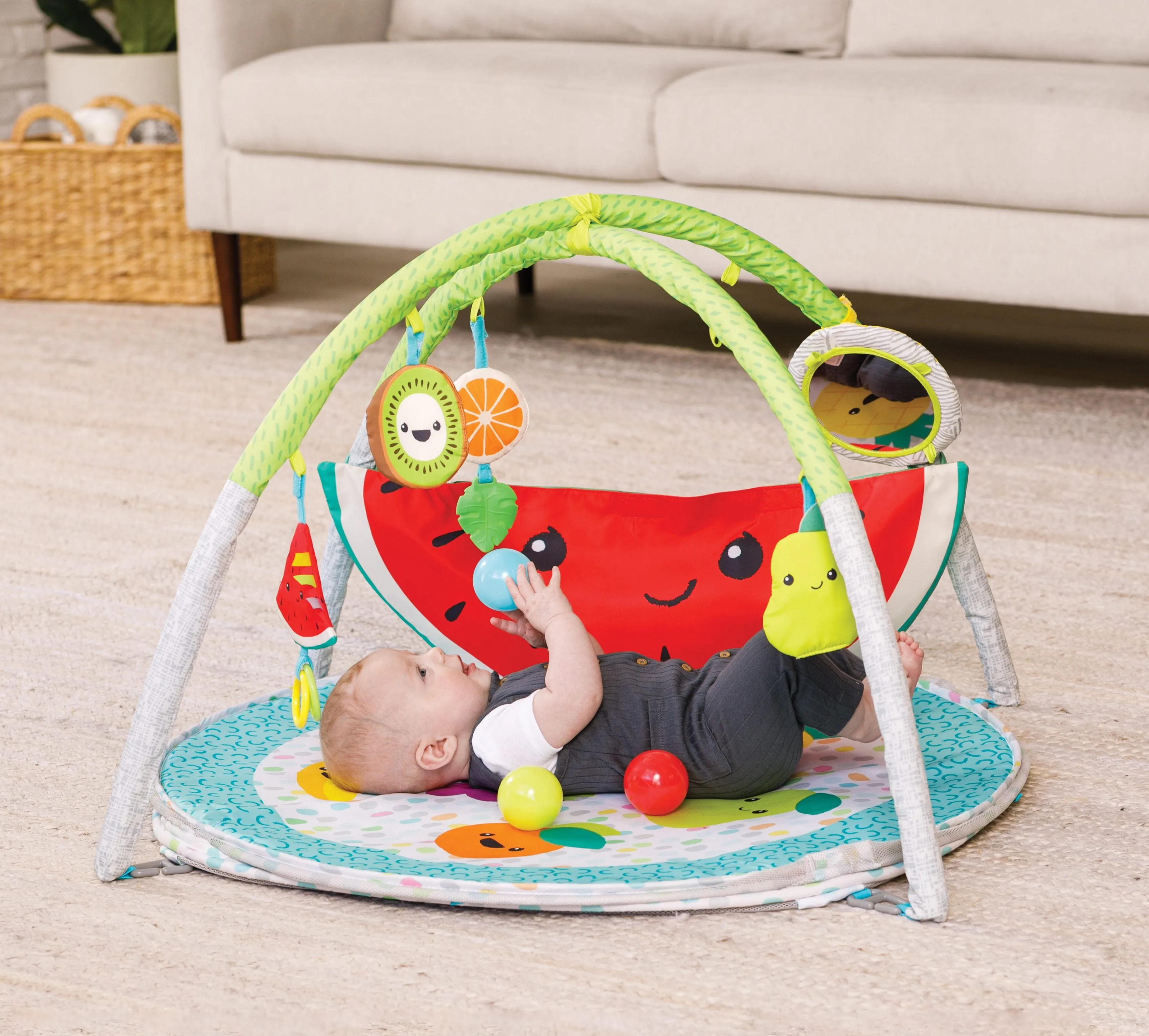 4-IN-1 JUMBO ACTIVITY GYM & BALL PIT, FRUIT