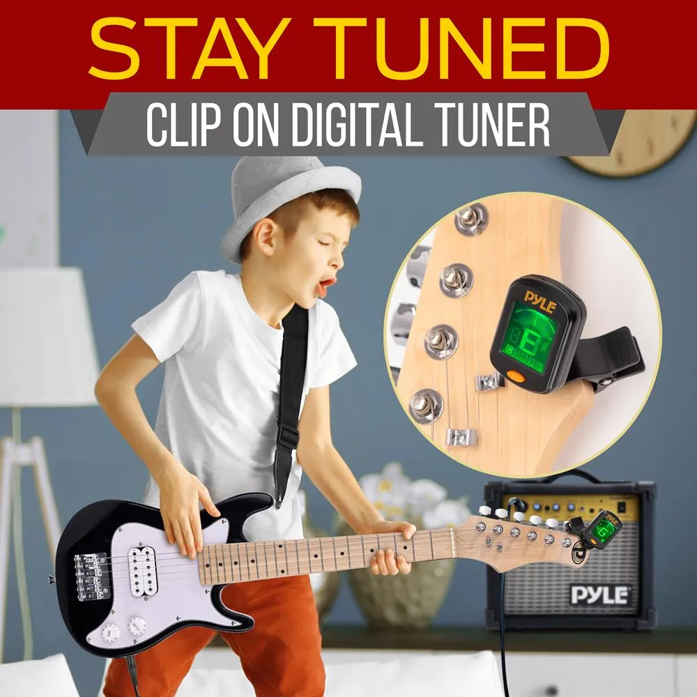 6-String Kids Electric Guitar Kit- Includes Amplifier With Accessory Kit (Black)