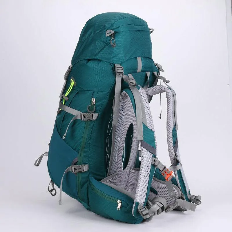 60L Waterproof Lightweight Hiking Backpack with Rain Cover