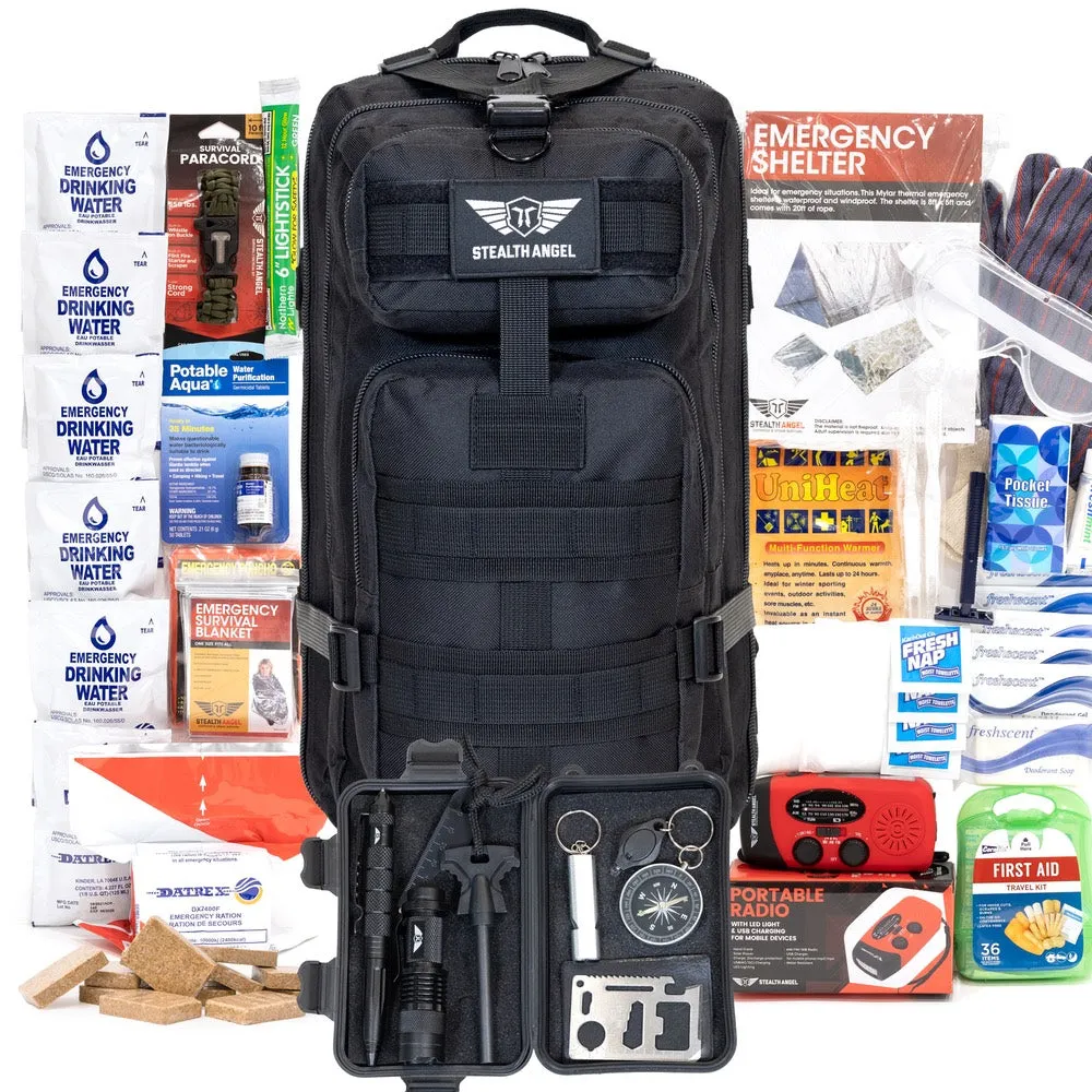 72 Hour Emergency Preparedness Kits | 1-5 Person Survival Bag System | Stealth Angel Survival