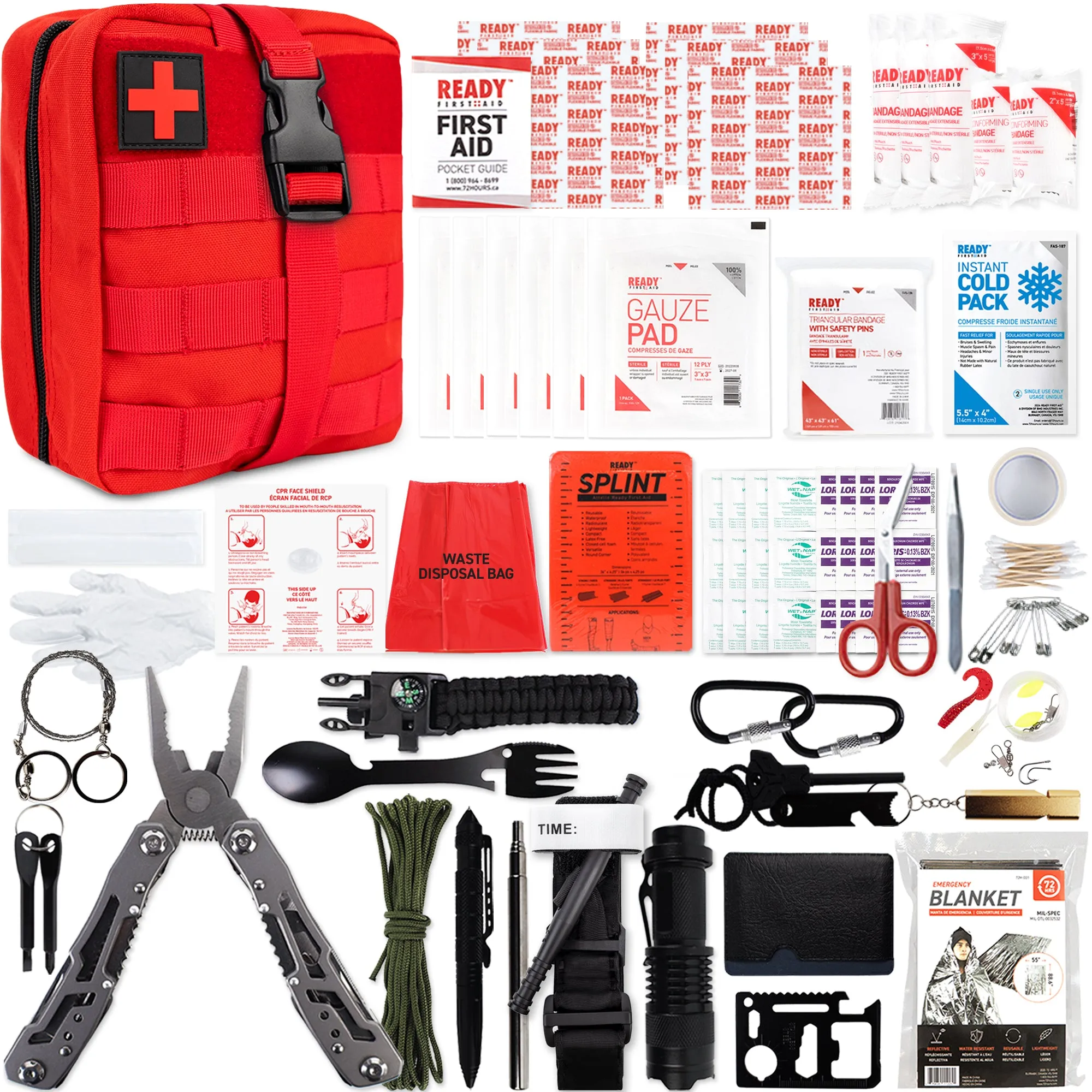 72HRS Molle Trauma Kit - IFAK (Red)