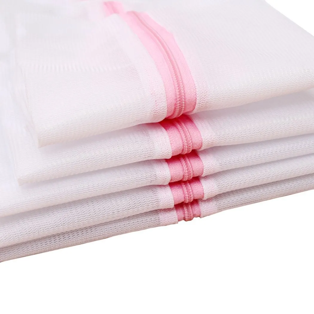 7Pcs Mesh Laundry Bags with Premium-Pink