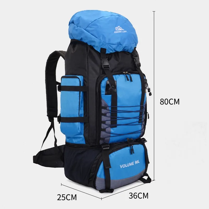 90L Large Capacity Hiking Camping Travel Sports Backpack