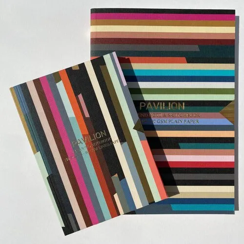 A6 Stripes Design Embossed Notebook