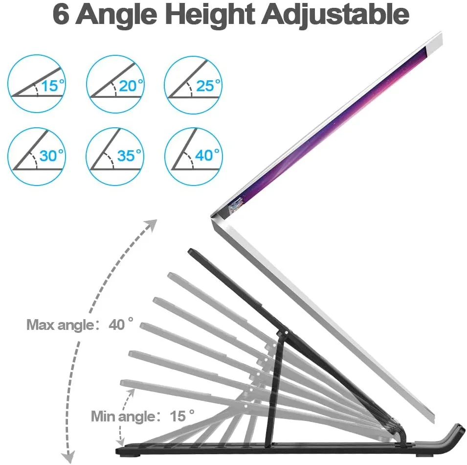 Adjustable Foldable Portable Aluminium Laptop Stand