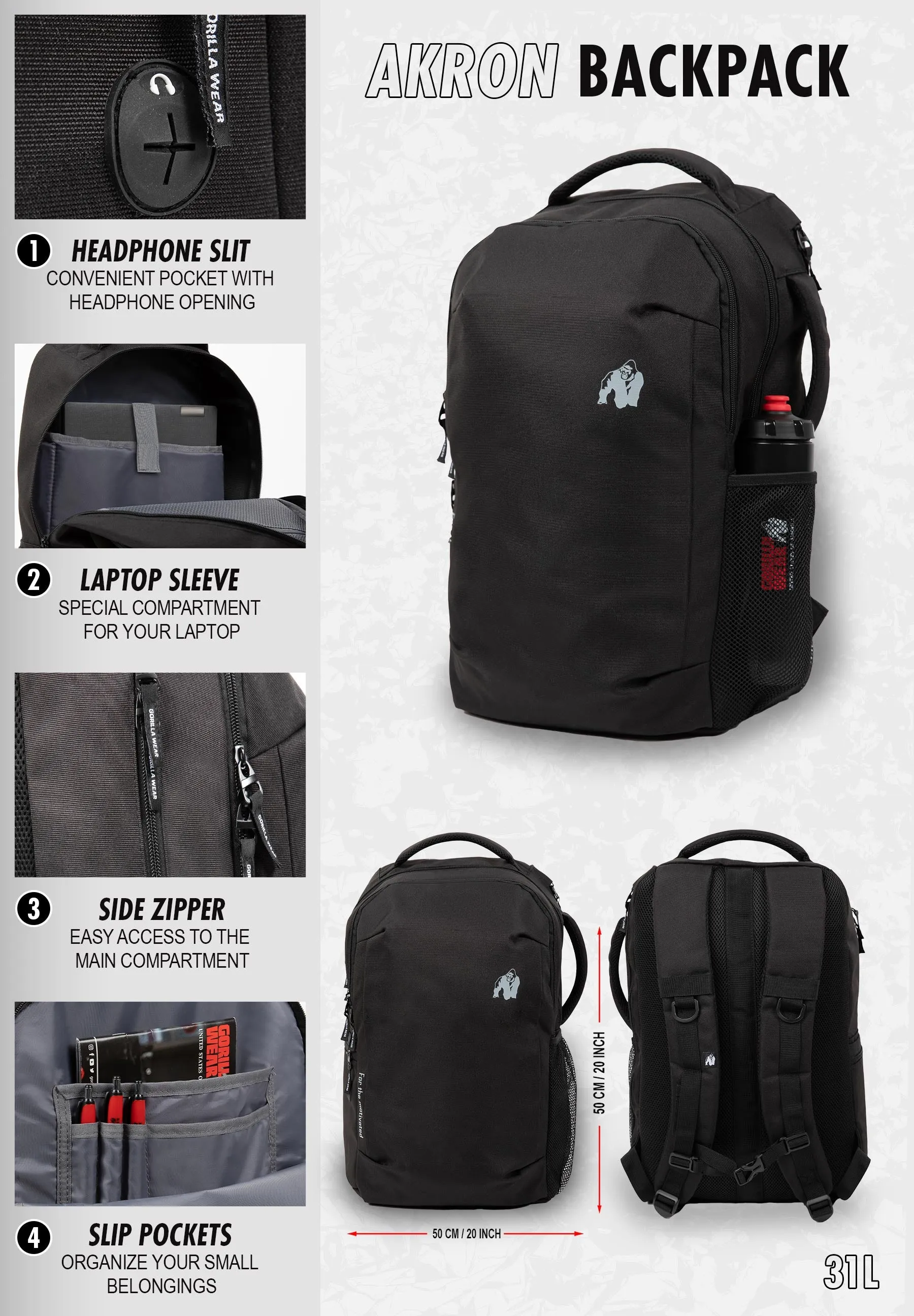 Akron Backpack - Black