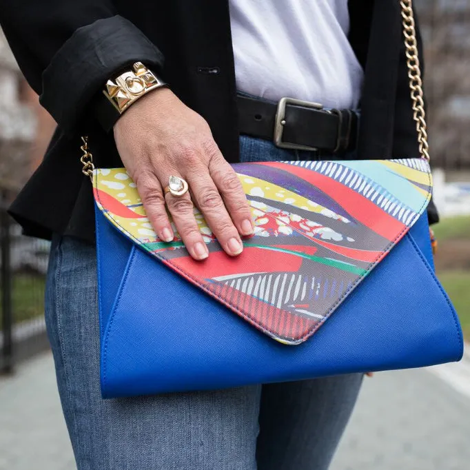 AMMA JO Blue Signature Wild Thing Clutch