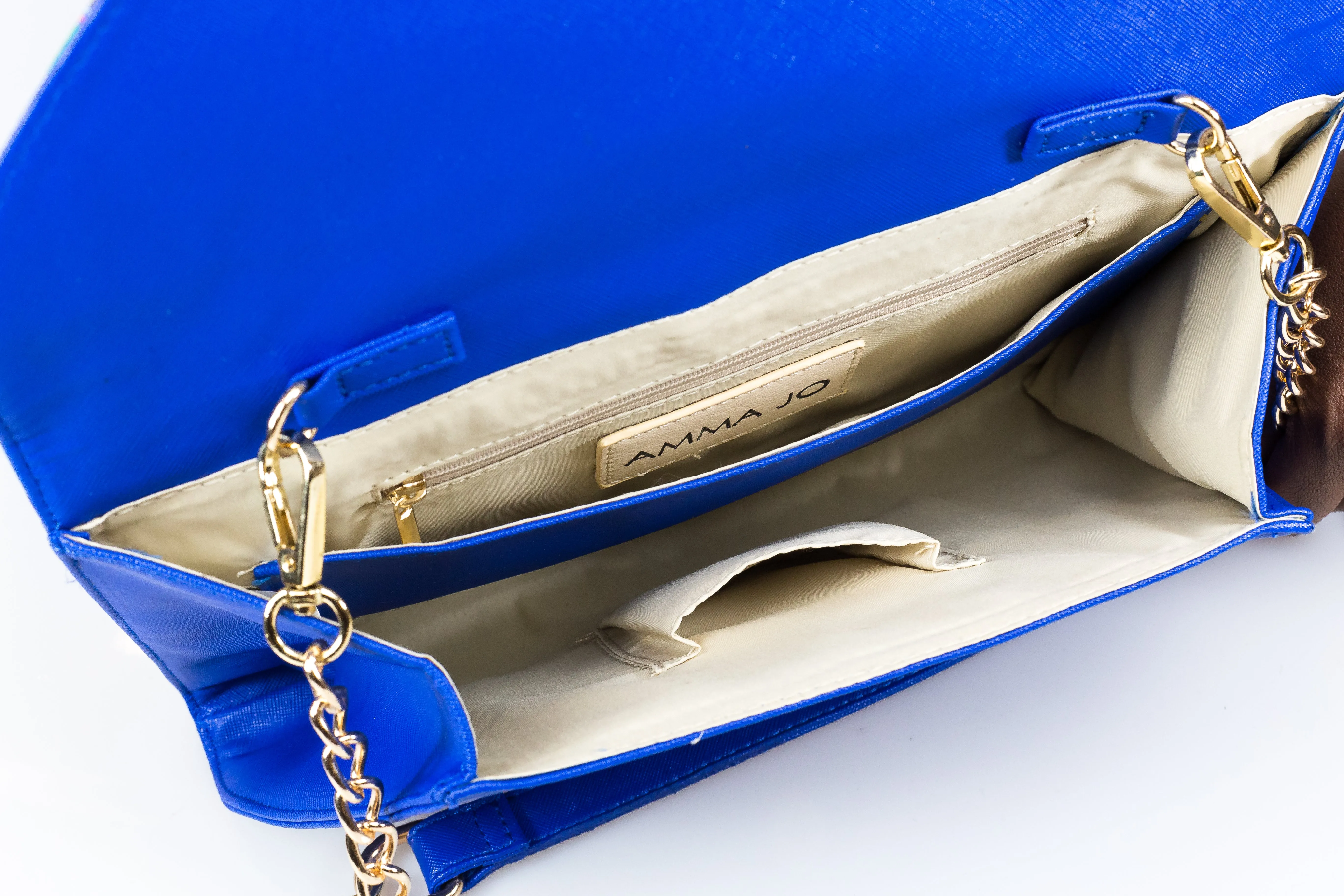 AMMA JO Blue Signature Wild Thing Clutch