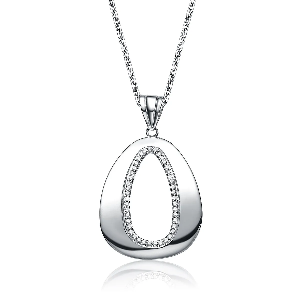 Aubrey Pear Shape Micro Pave Pendant