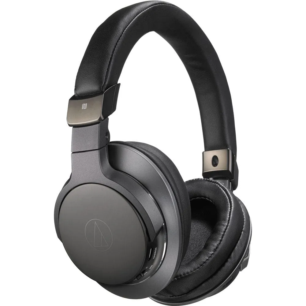 Audio-Technica Bluetooth Wireless Over-Ear High Resolution Headphones with Mic & Control - Black