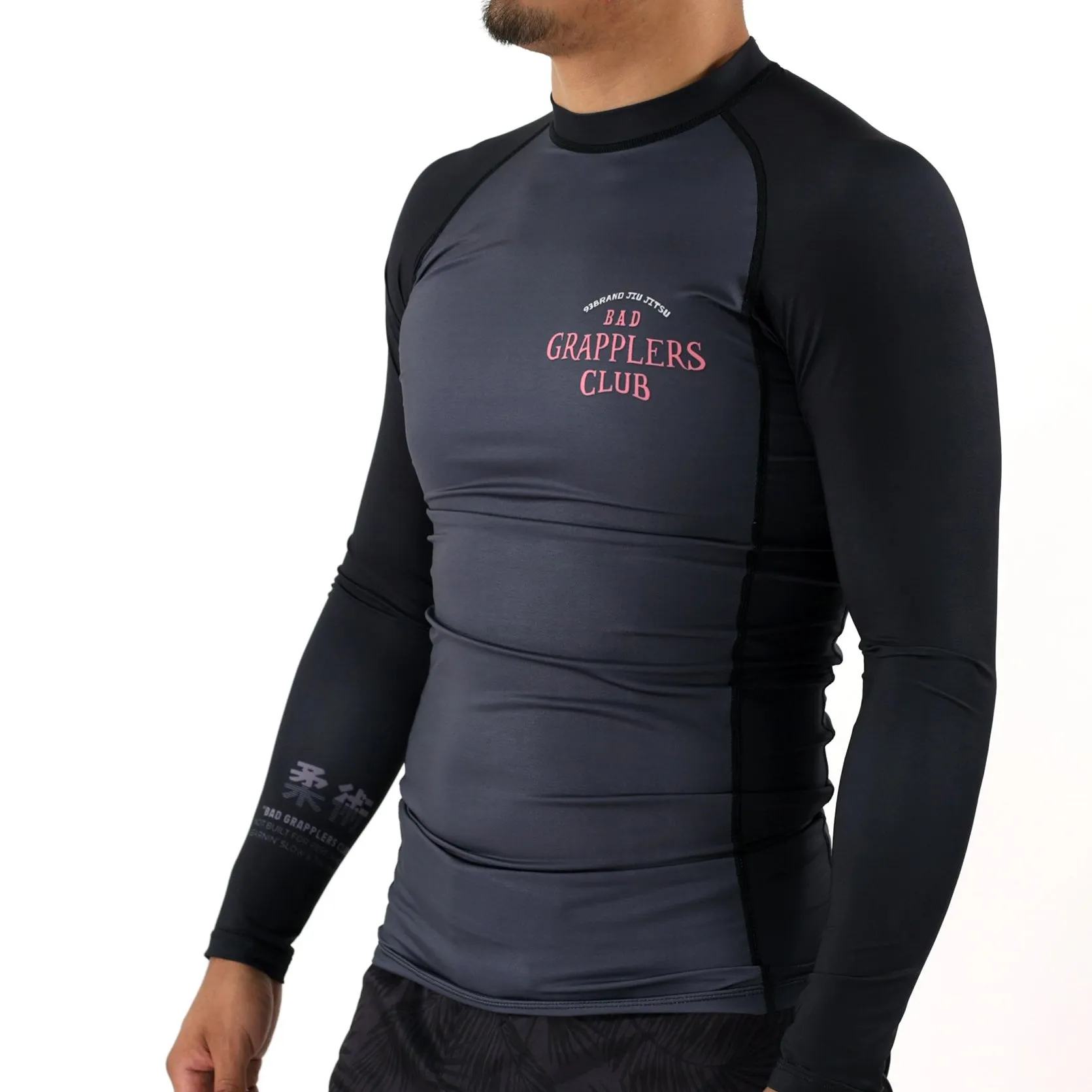 BAD GRAPPLERS CLUB Men's Rash Guard - Long Sleeve (Black)