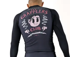 BAD GRAPPLERS CLUB Men's Rash Guard - Long Sleeve (Black)