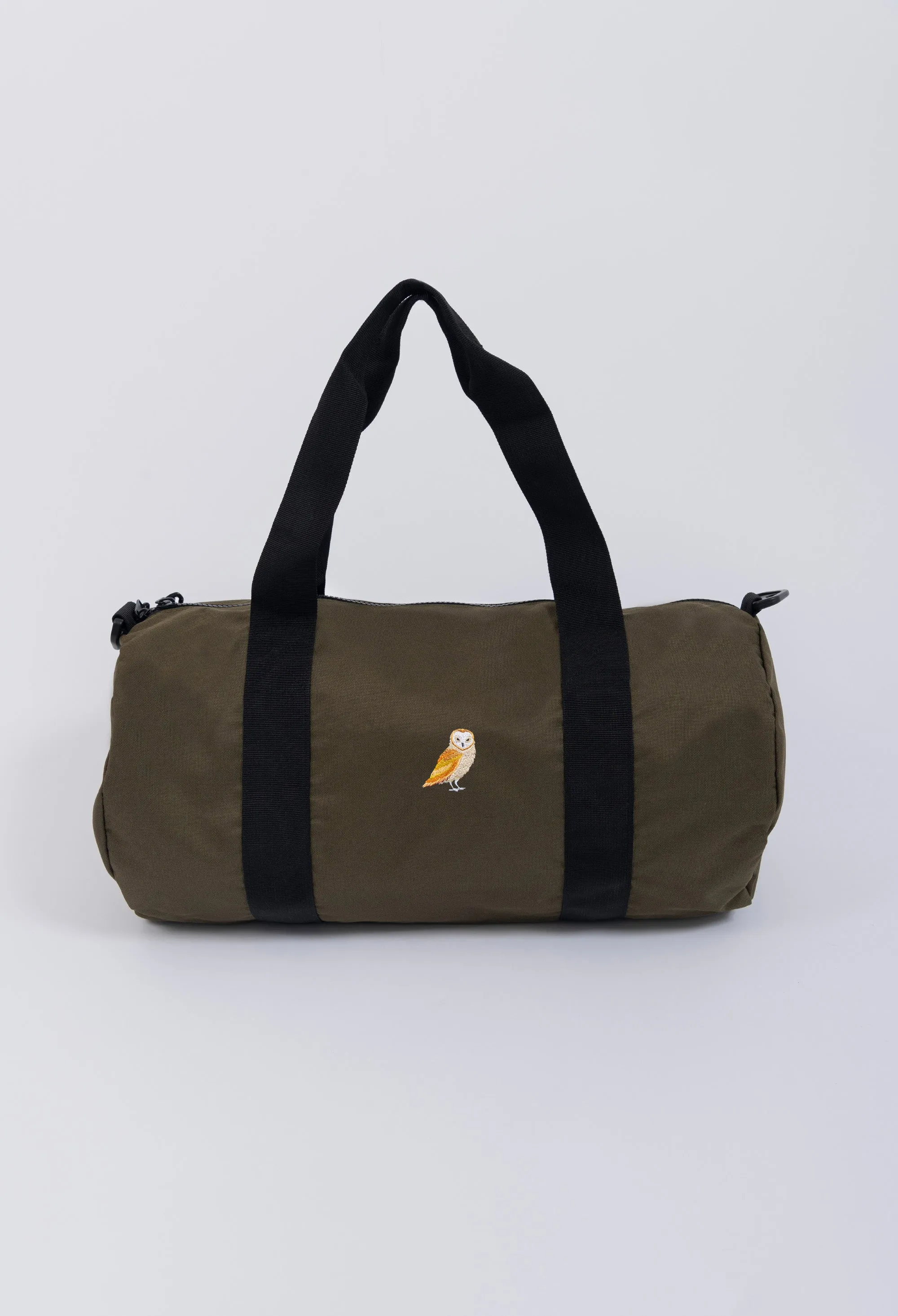 barn owl recycled duffle bag