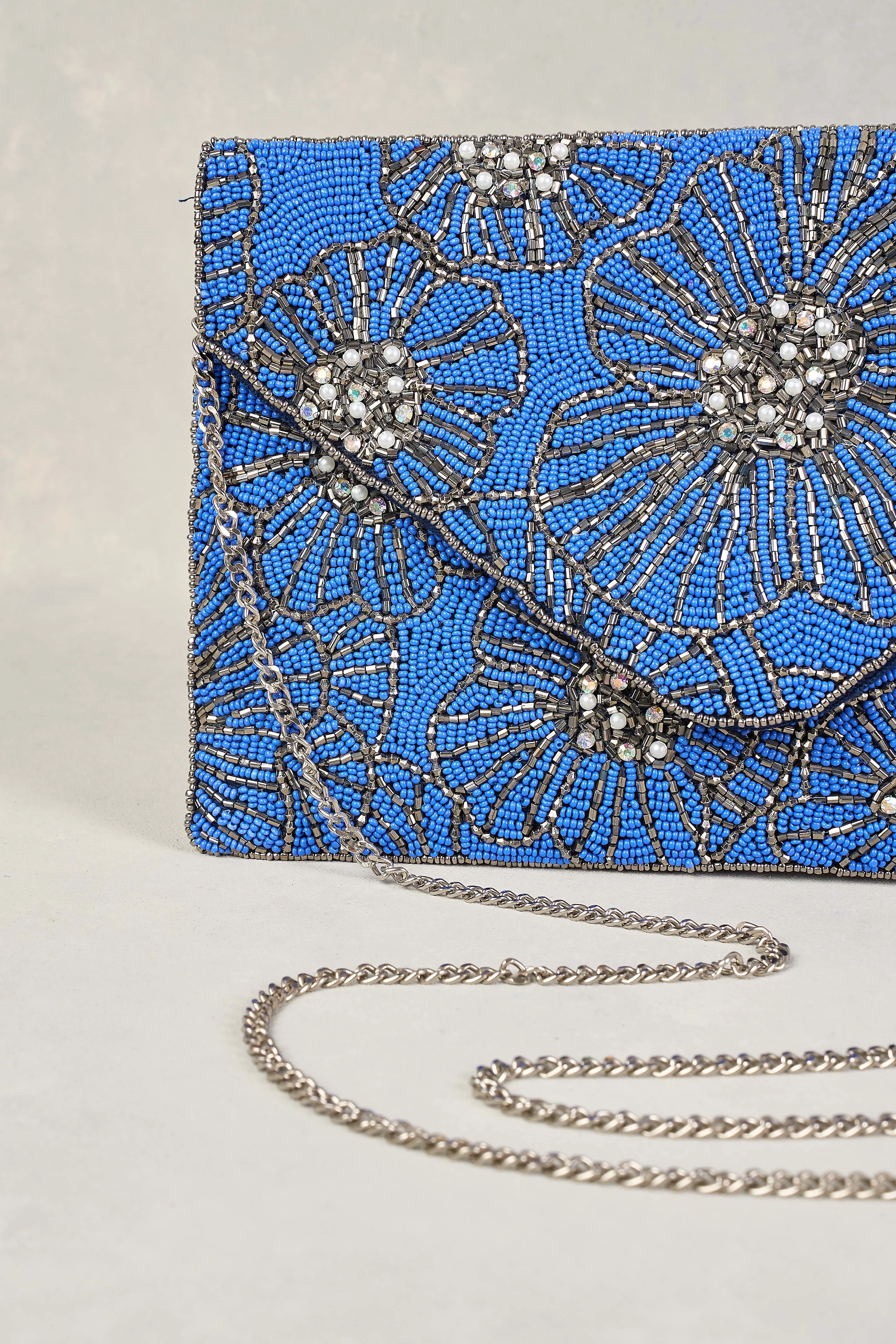 Beaded Floral Clutch