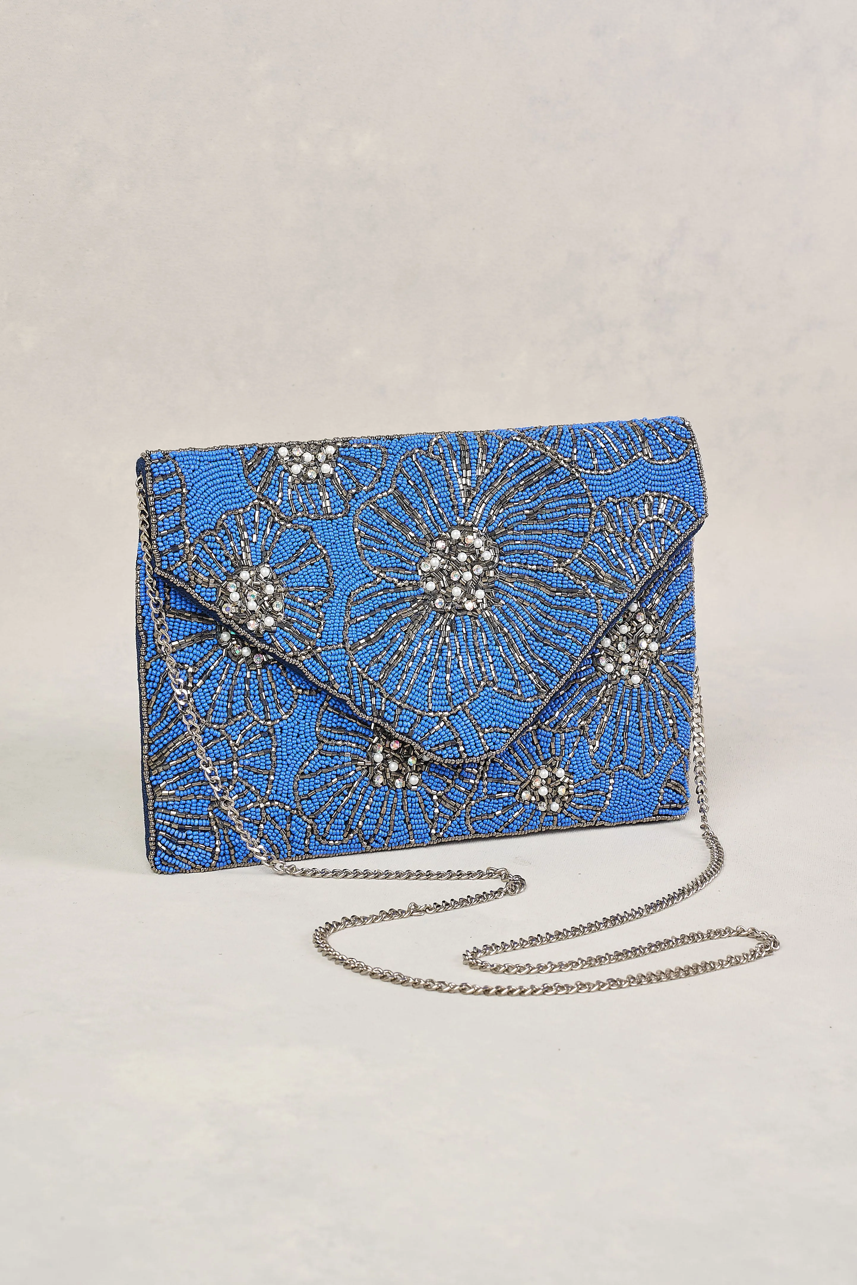 Beaded Floral Clutch