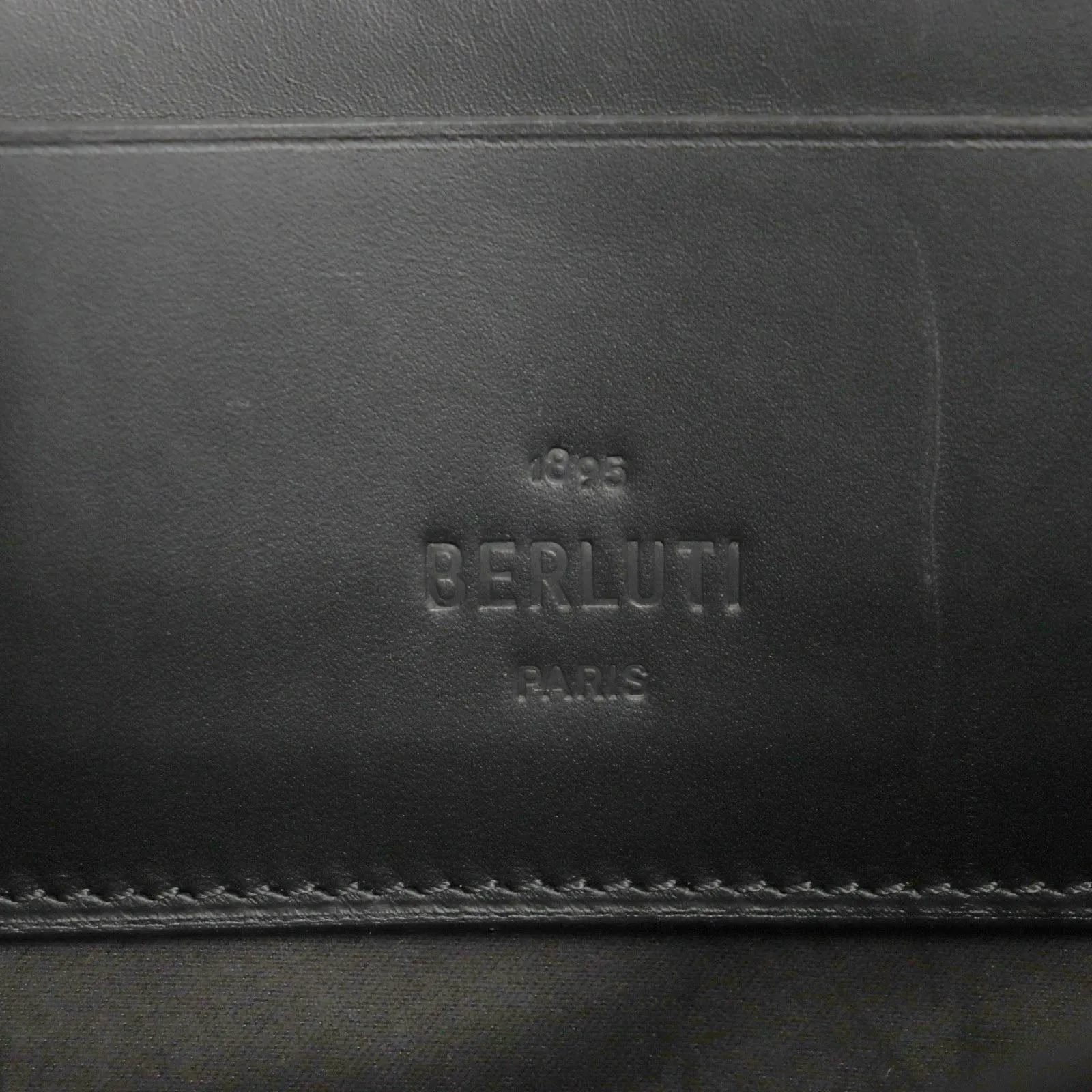 Berluti Nino GM Cacao Intenso Leather Clutch