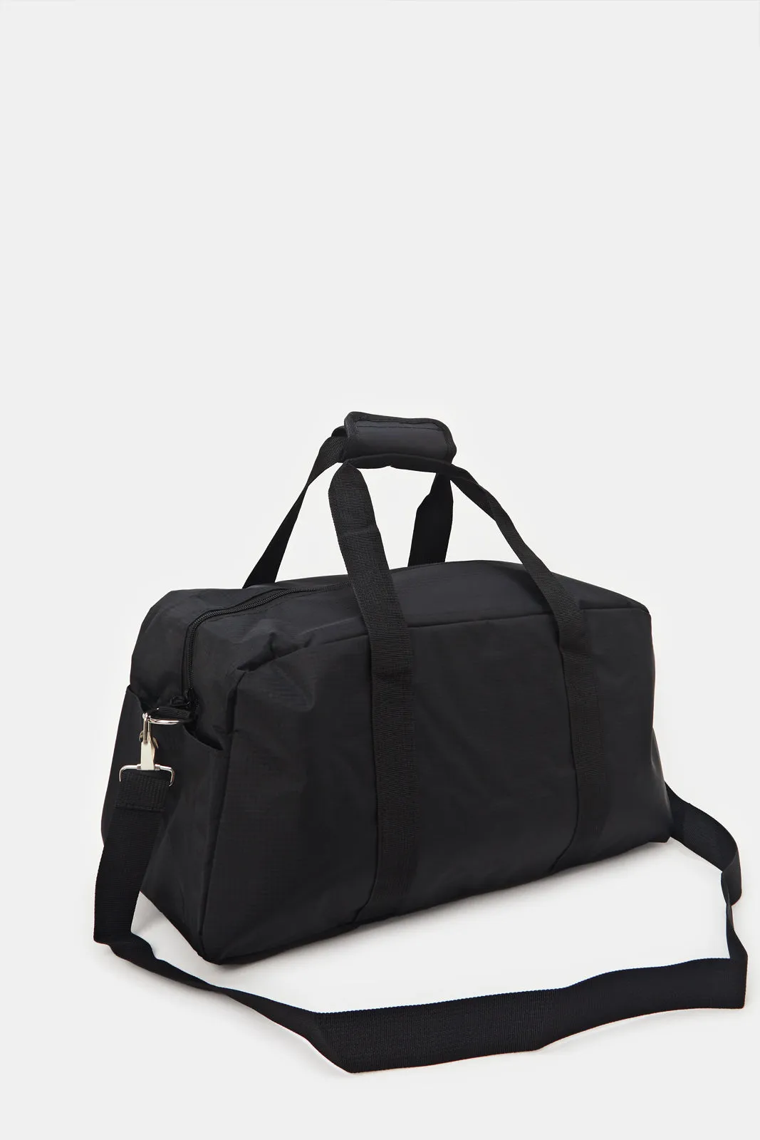 Black Printed Duffle Bag