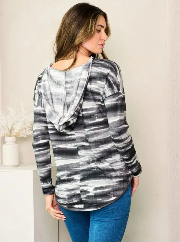 Black/White Hooded Top - #6102-6105