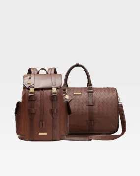 Bodega Rolling Travel Set in Brown