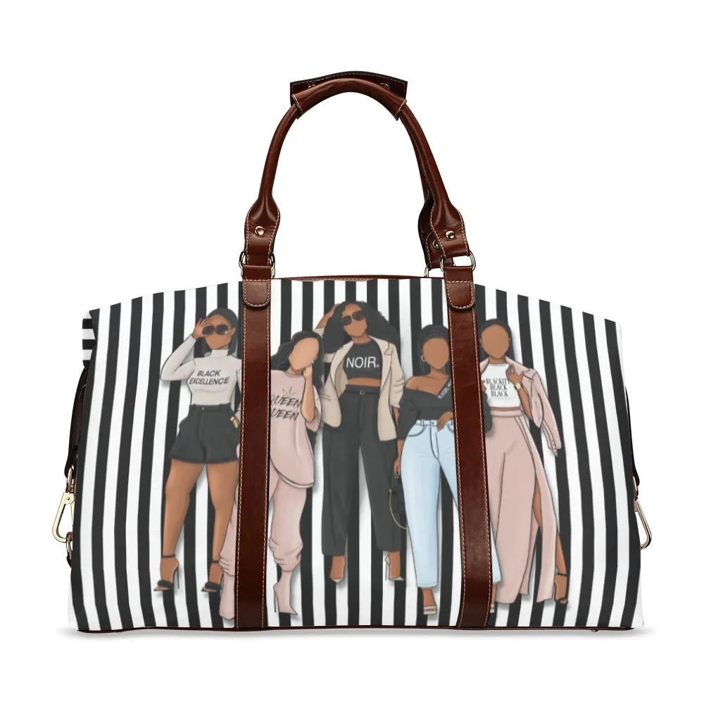 BOSSED UP STRIPES Large Classic Travel Duffle