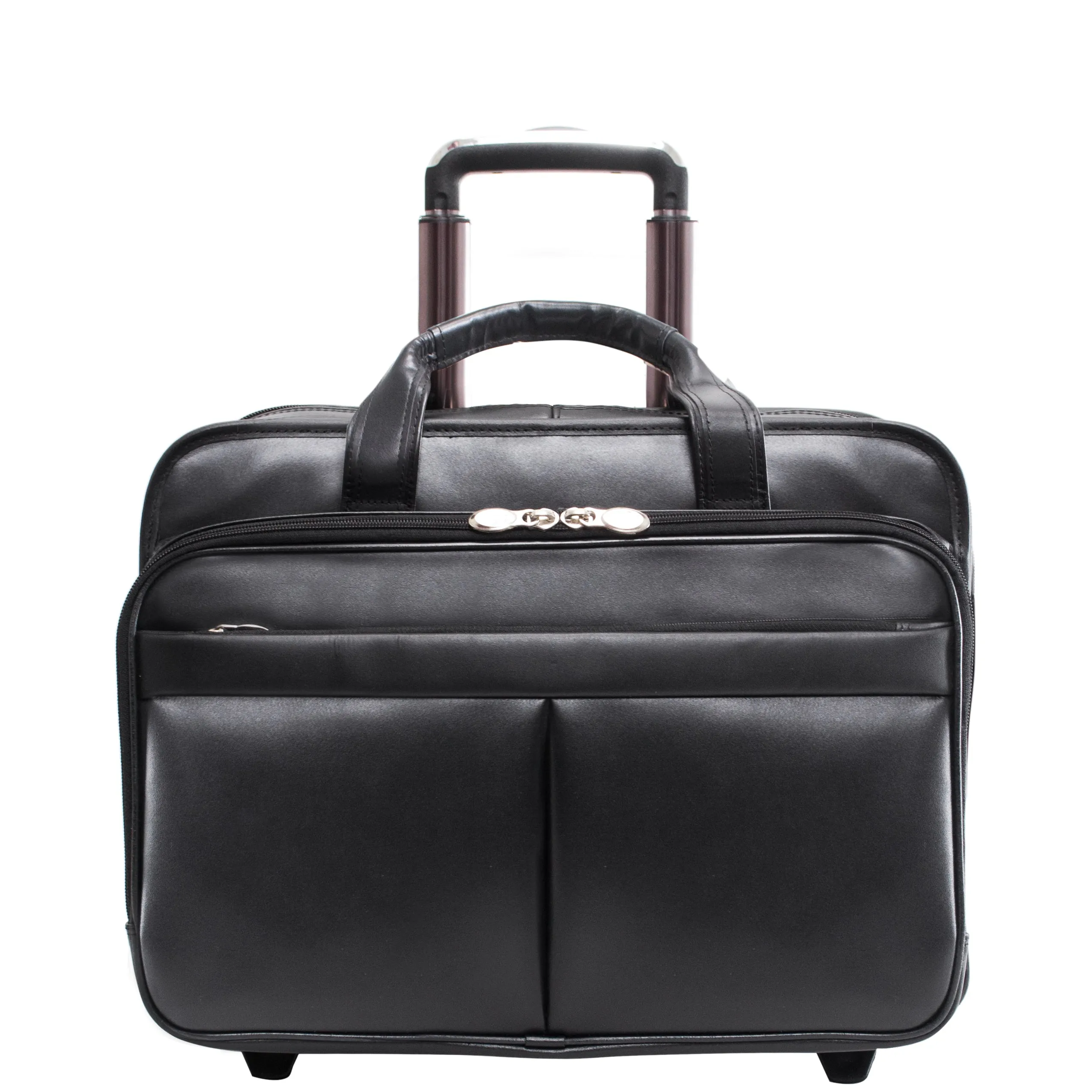 BOWERY | 15” Leather Wheeled Laptop Briefcase