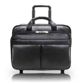 BOWERY | 15” Leather Wheeled Laptop Briefcase