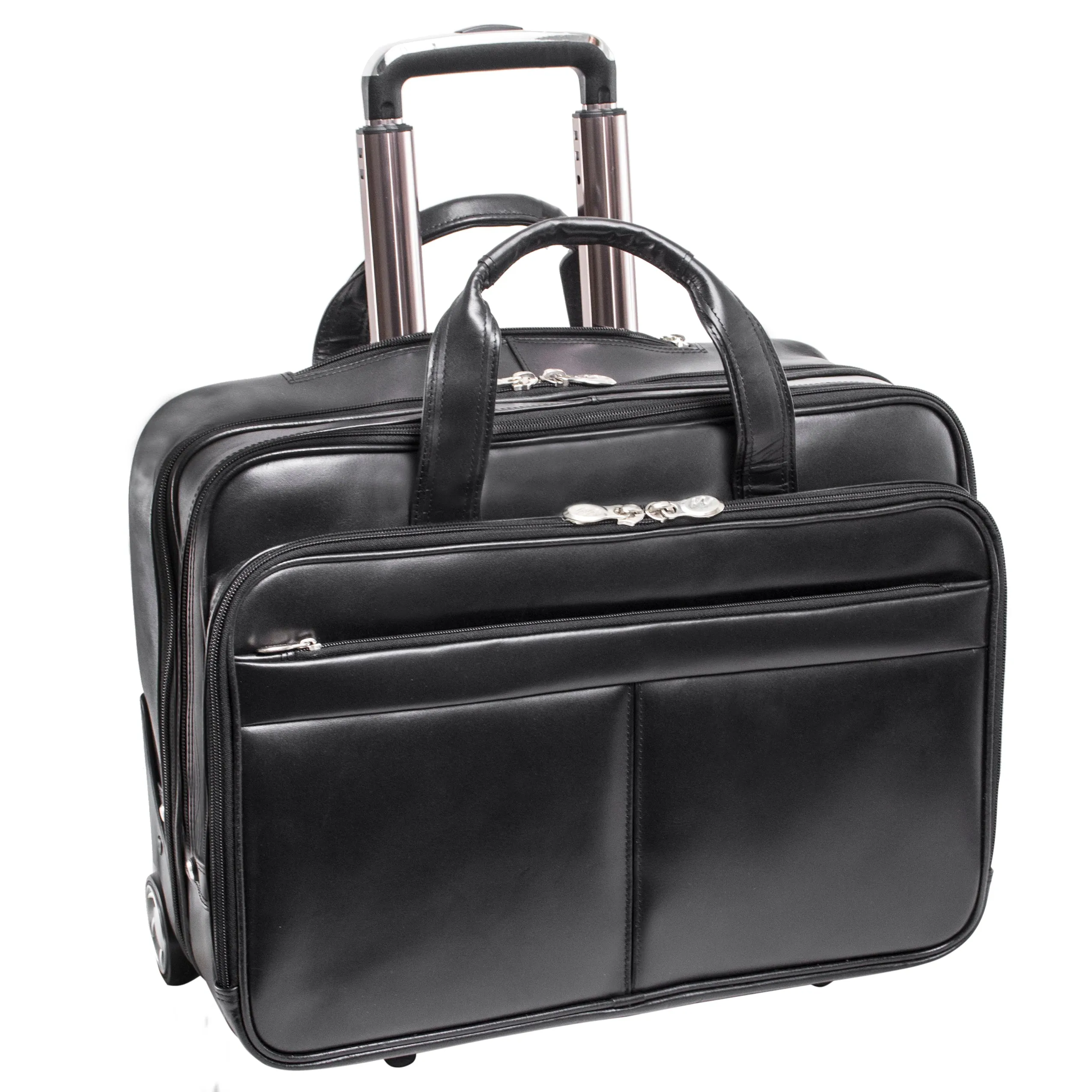 BOWERY | 15” Leather Wheeled Laptop Briefcase