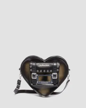 Brush Off Leather Heart Shaped Bag