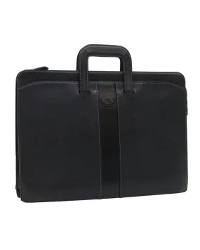 Burberrys Black Leather Briefcase