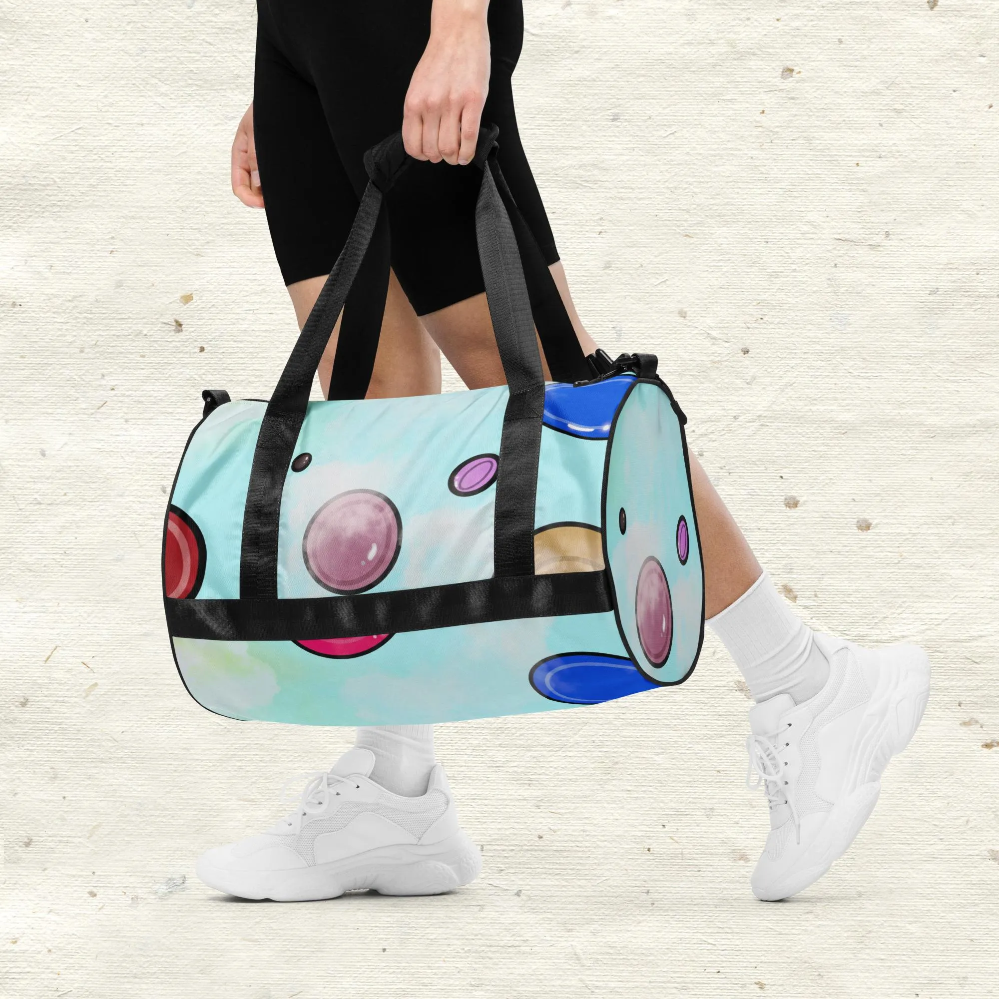 Buttons All-Over Print Gym Bag