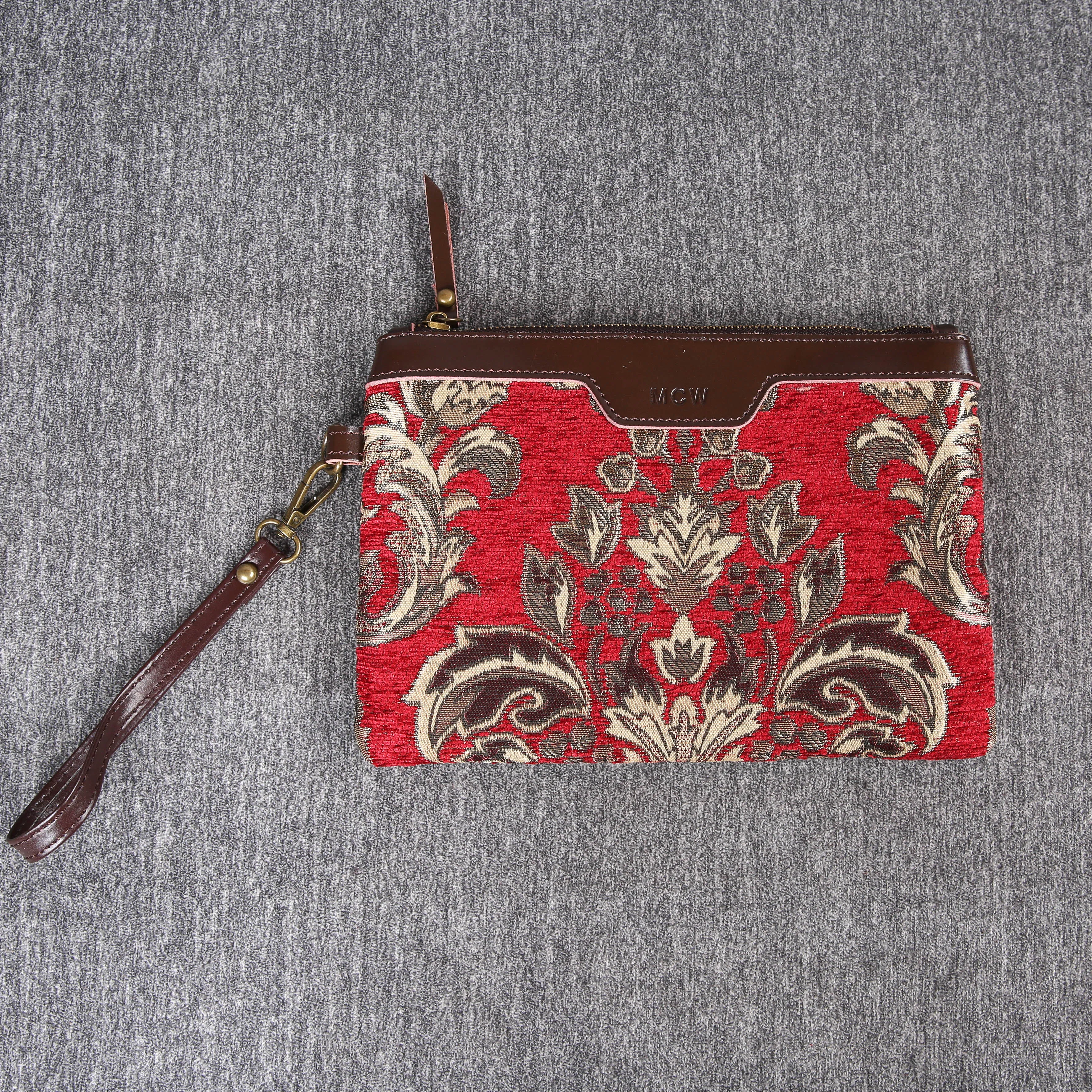 Carpet Clutch & Wristlet Victorian Blossom Red/Gold