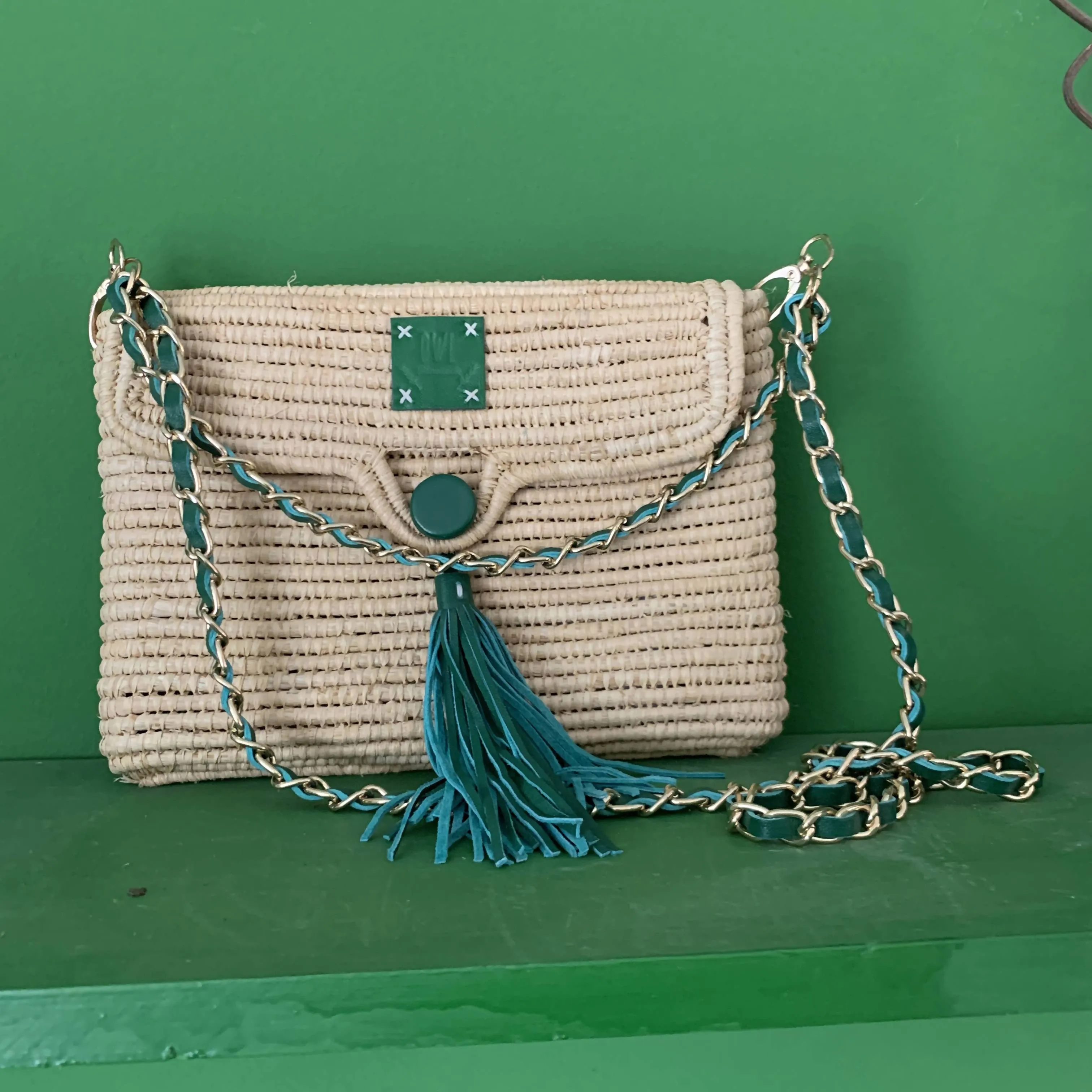 Chain Raffia Pouch #2017