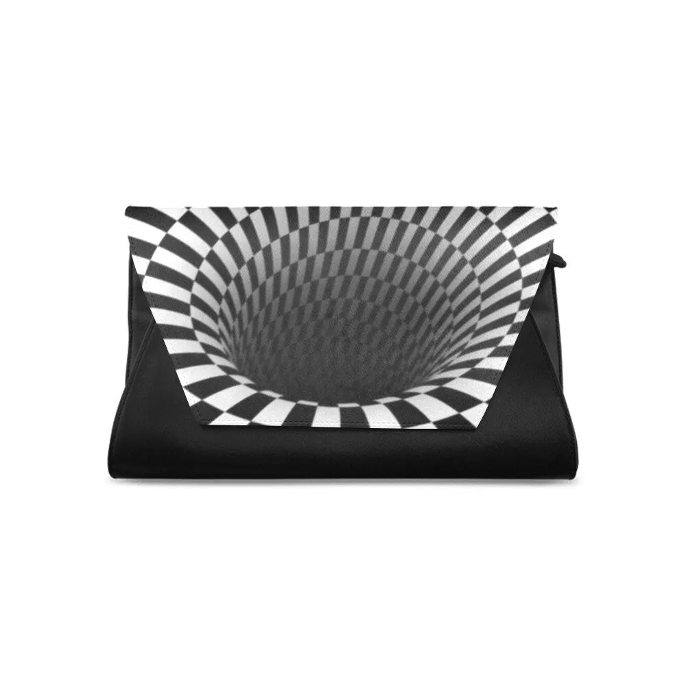 Checker Vortex Elegant Clutch Bag,Evening Bag/Purse/Handbag,Gift for Christmas/Thanksgiving/Birthday/Anniversary/Graduation/Party accessory