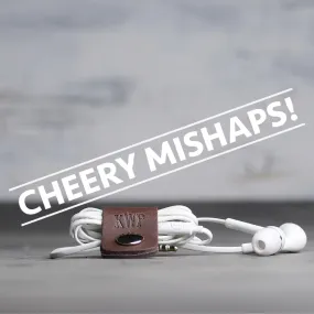 Cheery Mishaps - Leather Cord Wrap For Headphones