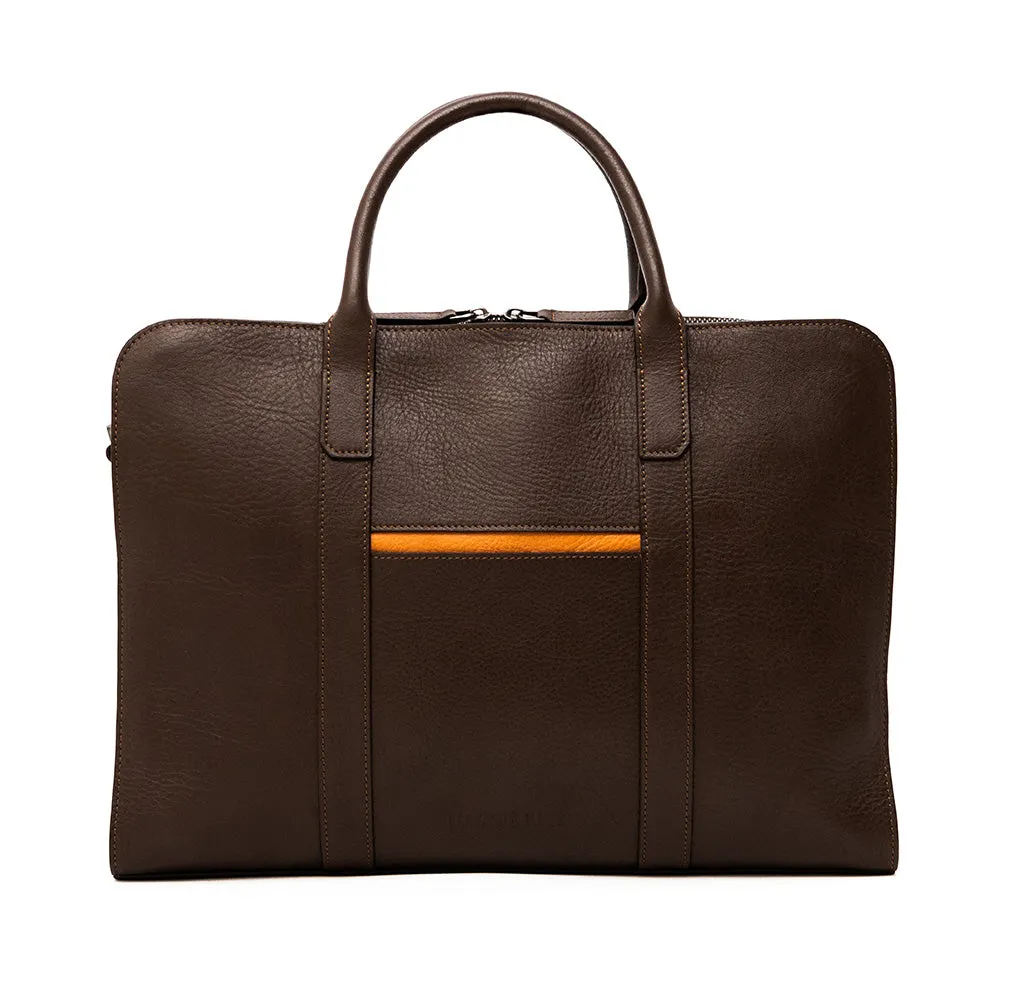 Chocolate Brown Hudson Briefcase