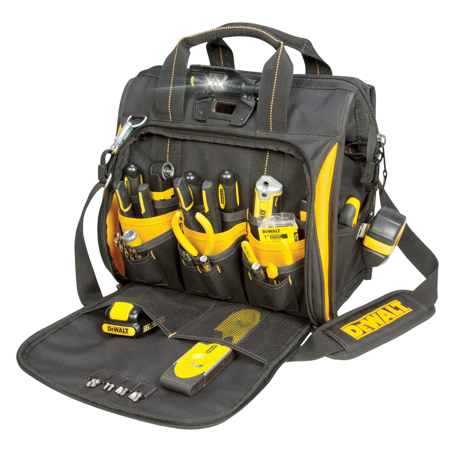 CLC DeWALT DGL573 41-Pocket Lighted Technician’s Tool Bag