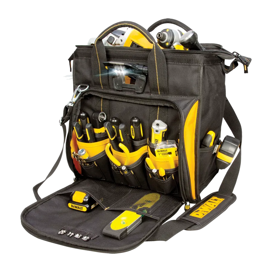 CLC DeWALT DGL573 41-Pocket Lighted Technician’s Tool Bag