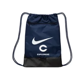 Columbus/Nike Co-Branded Brasilia Drawstring Bag (Navy Blue)