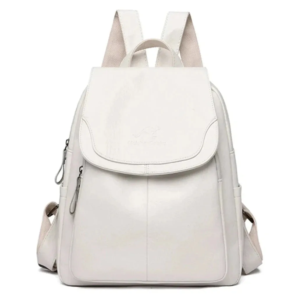 Comfy Leather Backpack - Gallantry - Black Brown or White