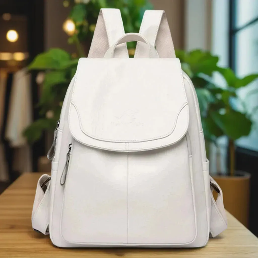 Comfy Leather Backpack - Gallantry - Black Brown or White