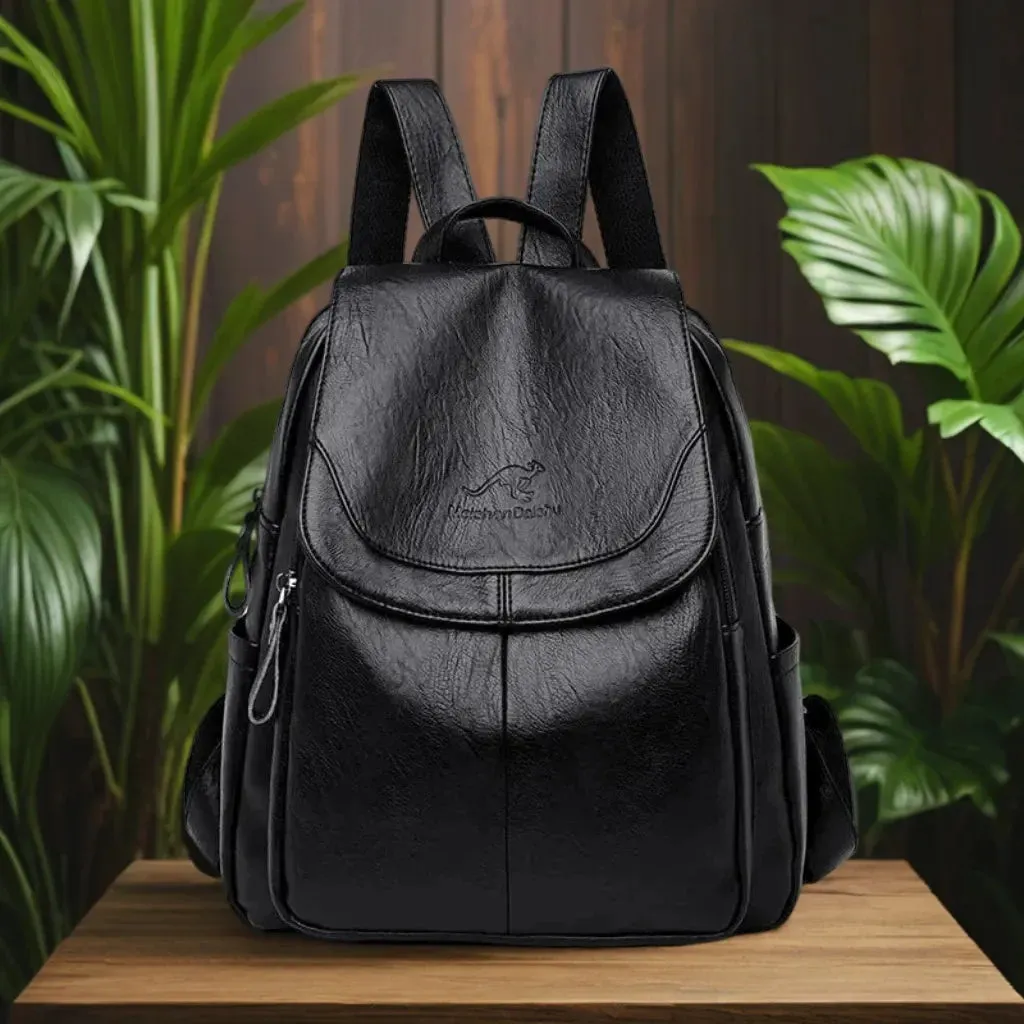 Comfy Leather Backpack - Gallantry - Black Brown or White