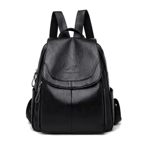 Comfy Leather Backpack - Gallantry - Black Brown or White