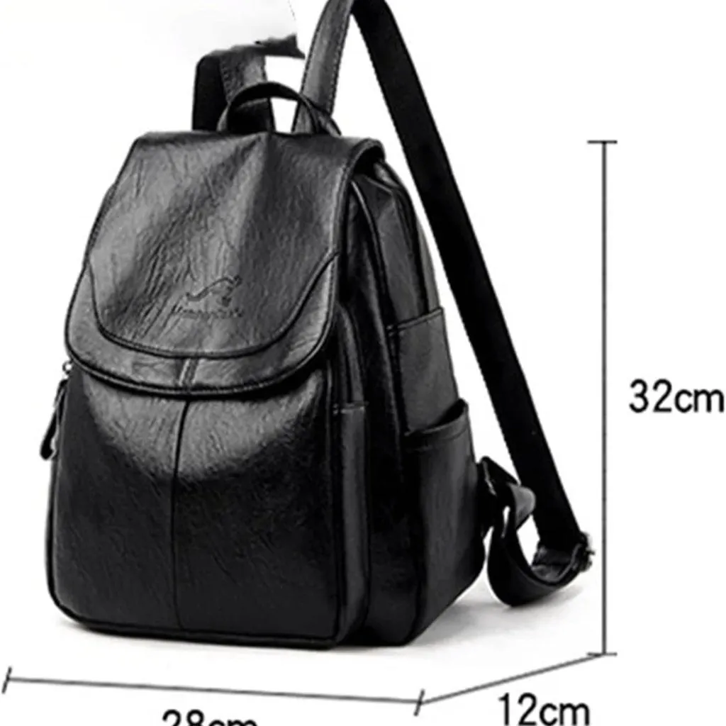 Comfy Leather Backpack - Gallantry - Black Brown or White