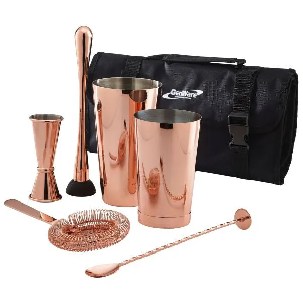 Copper Cocktail Bar Kit 7pcs pack of 1