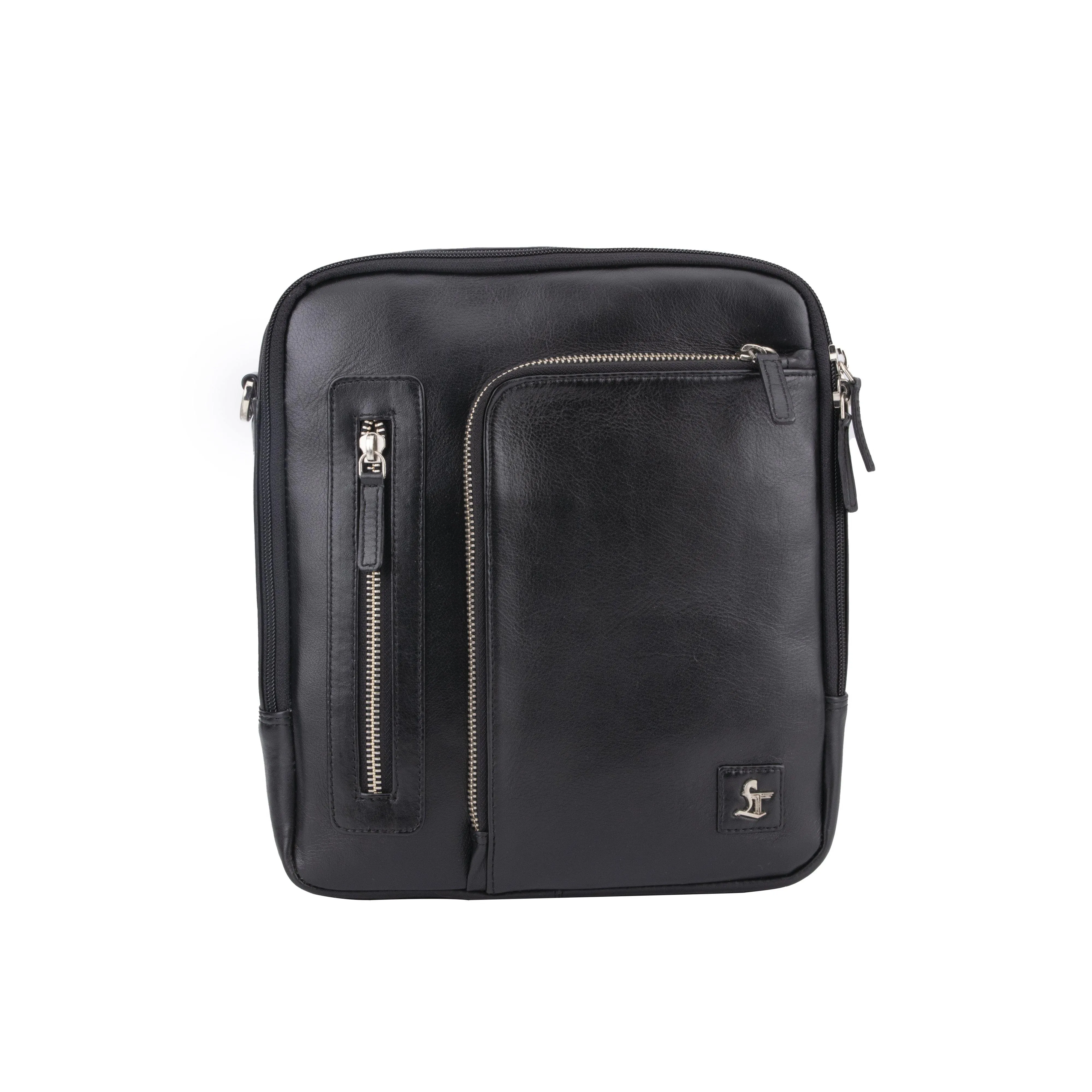 Corporate Diwali Gifts - Men's Bag IX |  Leather Side Bag For Men | Colour - Black